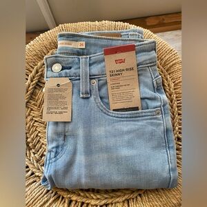 Levi's Women's Sky Blue High-Rise Jeans